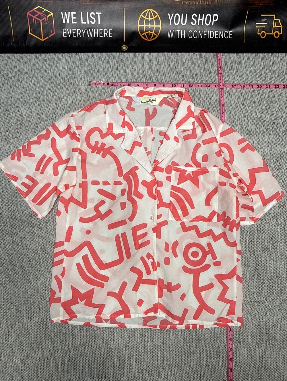 DVF Diane von Furstenberg Women's Abstract Shirt Small